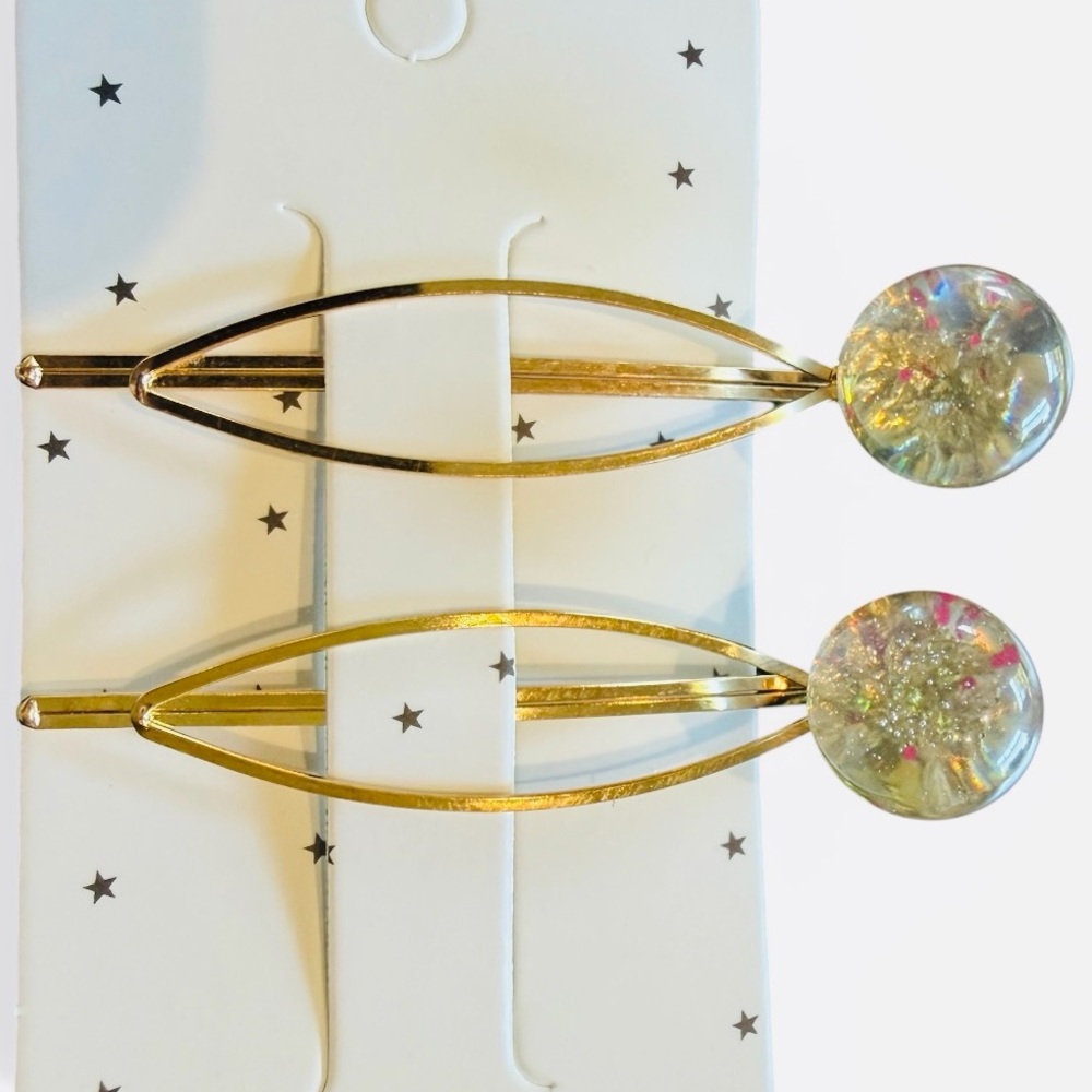 Acrylic Ball Bobby Pin Set New